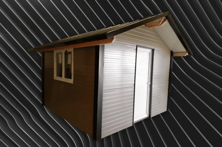 Abri de jardin isolé - ABRISO - panneaux sandwich, porte de service, plusieurs coloris et dimensions_0