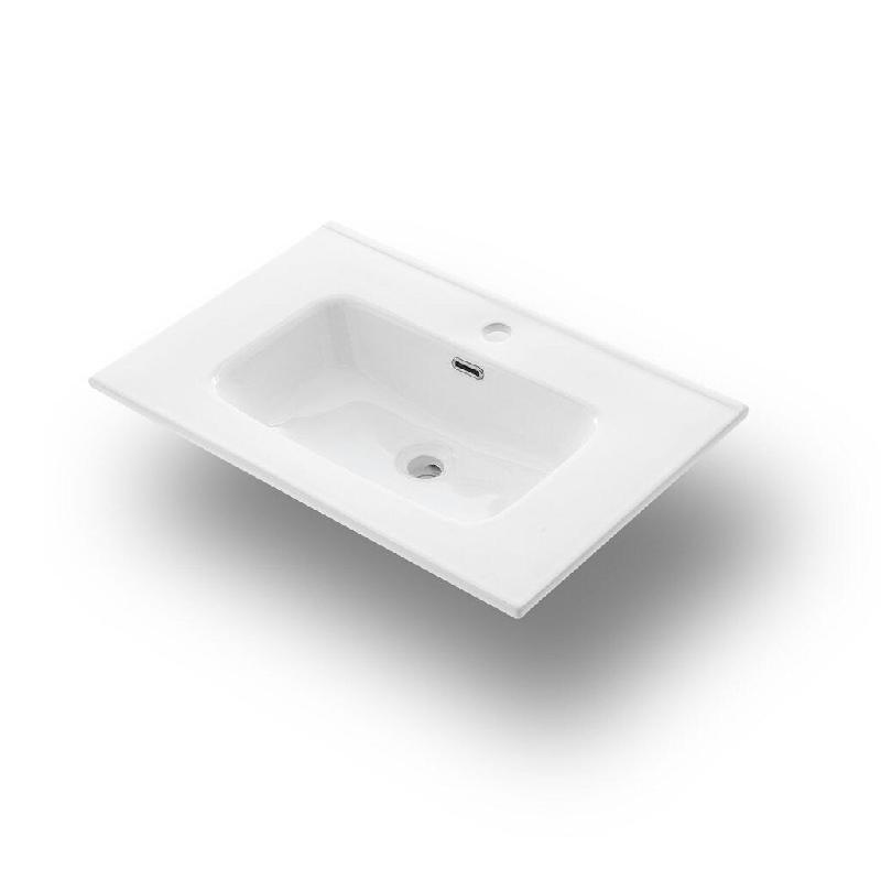 AQA Design Lavabo en céramique intégré AUGUSTO L.71 P.46,5 H.2 MPTOP460X700 - blanc céramique MPTOP460X700_0