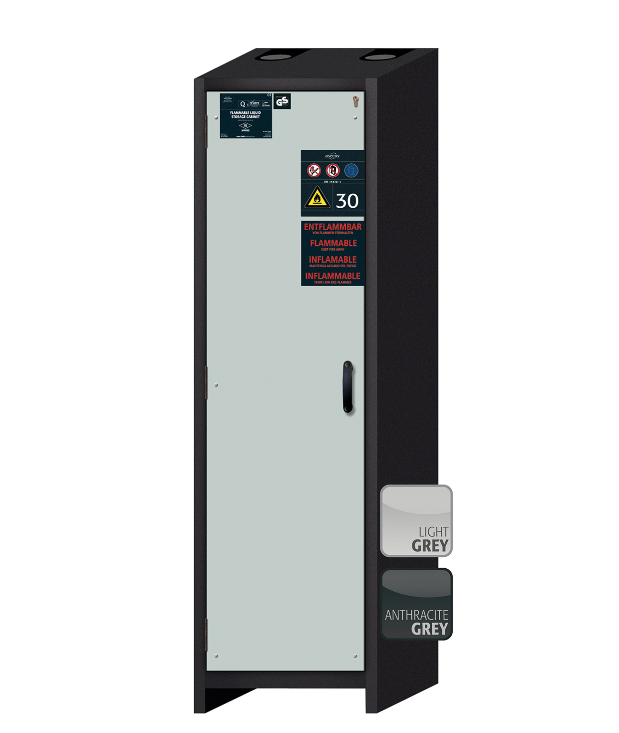 Armoire de sécurité Q-CLASSIC-30 - modèle Q30.195.056.FU.WDAS - réf 37582-061-34616 - Type 30 - Certifiée conforme FM 6050 et UL/ULC 1275_0