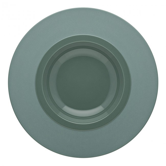 ASSIETTE À PÂTE GRAND BASSIN 26CM VERT ARGILE EN GRÈS - A L'UNITÉ - GUY DEGRENNE - BAHIA