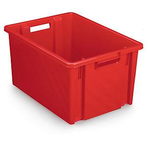 BAC PLASTIQUE GERBABLE ET EMBOÎTABLE COULEUR ROUGE