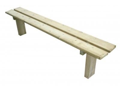 Banquette champêtre en pin nord rouge - 1.50 m de longueur, 47 cm de hauteur - Livrée montée à sceller_0