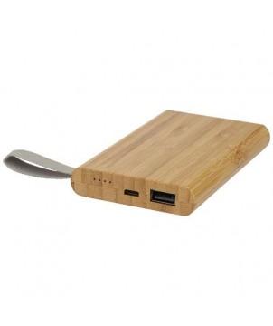 BATTERIE DE SECOURS TULDA DE 5 000 MAH EN BAMBOU - NATUREL - CHARGEURS ET BATTERIES PUBLICITAIRES
