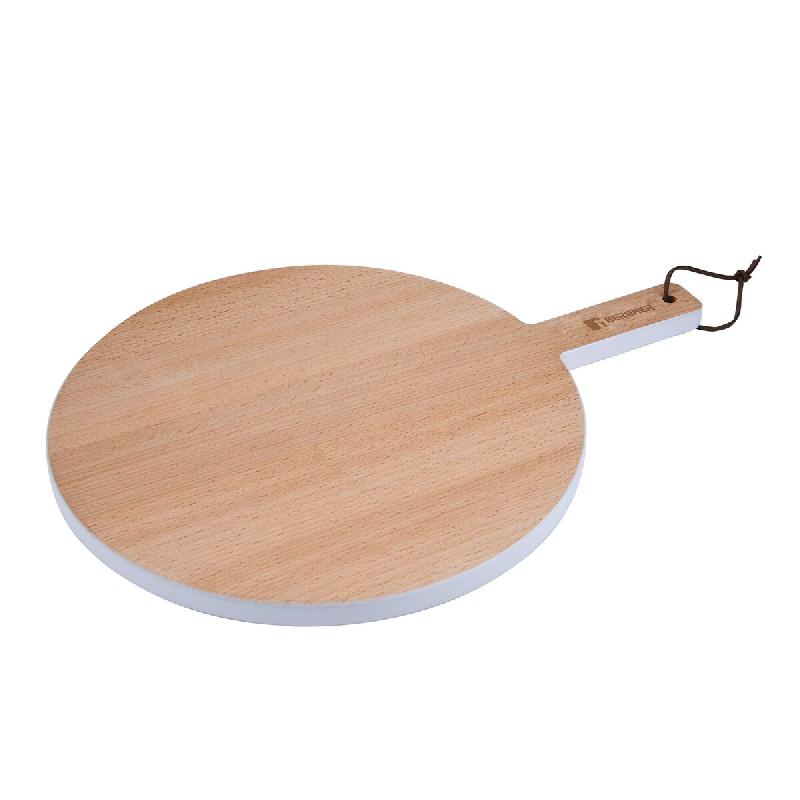 BERGNER Naturally - Planche à découper ronde 38x28x1,5 cm en bois de hêtre - blanc Q5049_0