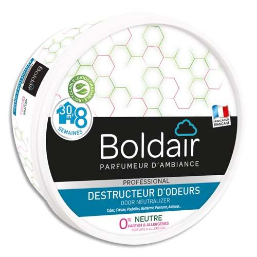 Boldair - Gel destructeur d'odeurs sans parfum neutre - Pot 300g - Biodégradable et efficace jusqu'à 8 semaines_0