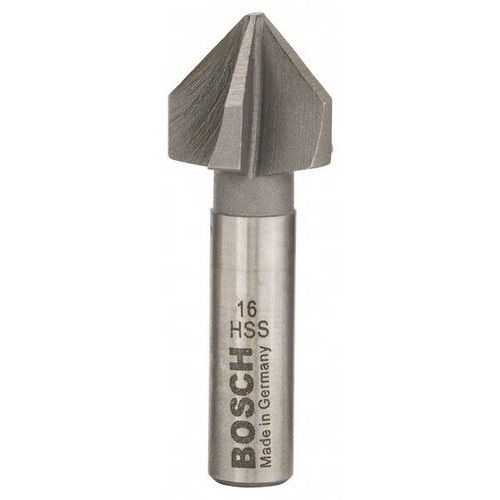 BOSCH 1 FRAISE À NOYER CONIQUE HSS, QUEUE CYLINDRIQUE, CINQ TAILLANTS 90°