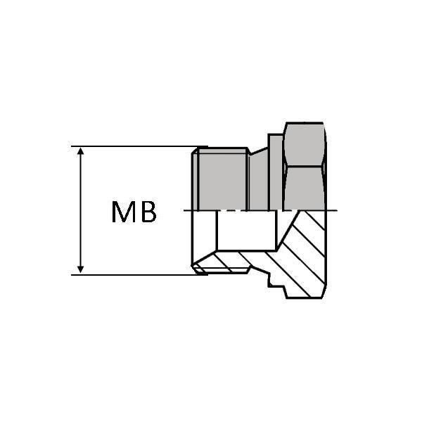 Bouchon mâle BSP pour bague BS - tête hexagonale - BOBM000002_0
