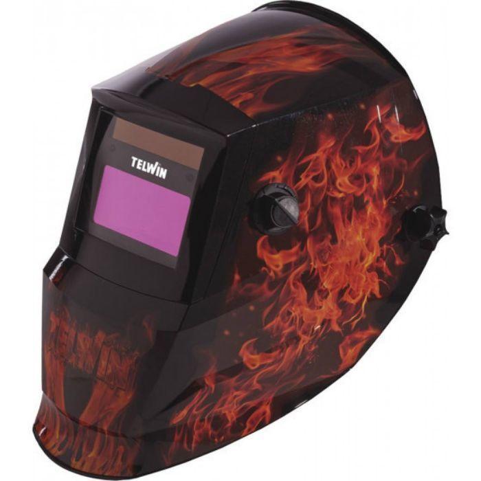 Cagoule de soudage automatique - teinte 9/13 - vision 92x42mm - design flamme - Réf. 11575593_0