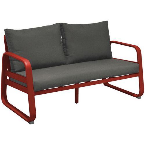 CANAPÉ TONIO 2 PLACES - ROUGE - PROLOISIRS