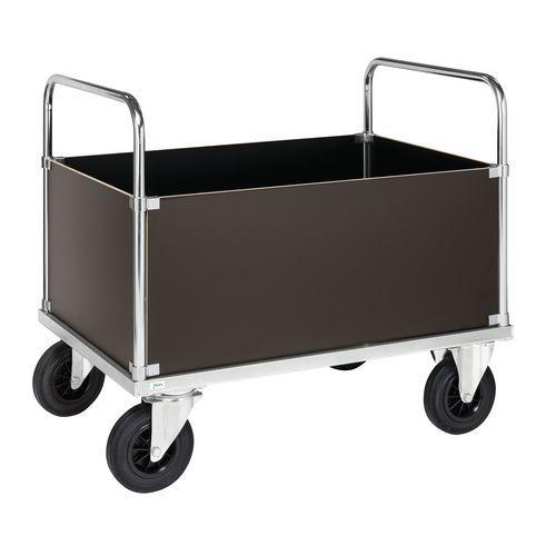 CHARIOT ACIER 500 KG 4 CÔTÉS PLEINS 1200X800X900 MM FORCE - KONGAMEK