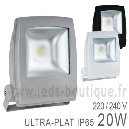 ÉCLAIRAGE DE CHANTIERS - PROJECTEUR LED COB 20W ULTRA PLAT EXTÉRIEUR IP65 SLIM_0