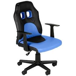 CLP Fauteuil de bureau Fun pour enfants Noir / Bleu - bleu polyester 1916975101_0