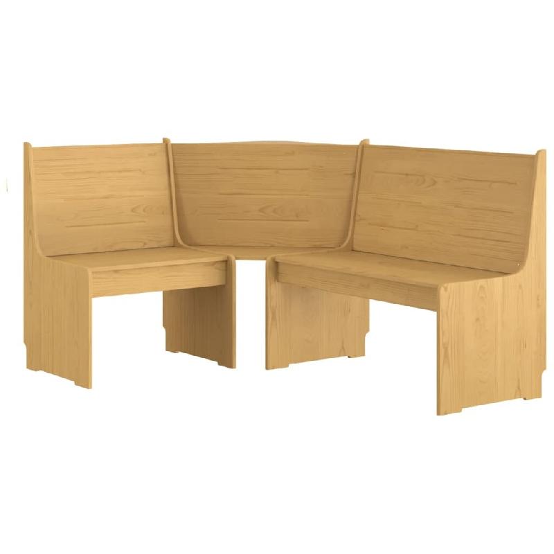 Décoshop26 - Banc d'angle de cuisine ou salle à manger 151 cm bois de pin marron miel DEC025004 - marron Bois massif 3000255016402_0