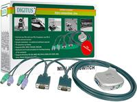 DIGITUS Mini KVM Switch DC OC12 - Commutateur KVM PS/2 - 2 ports - 1 utilisateur local_0
