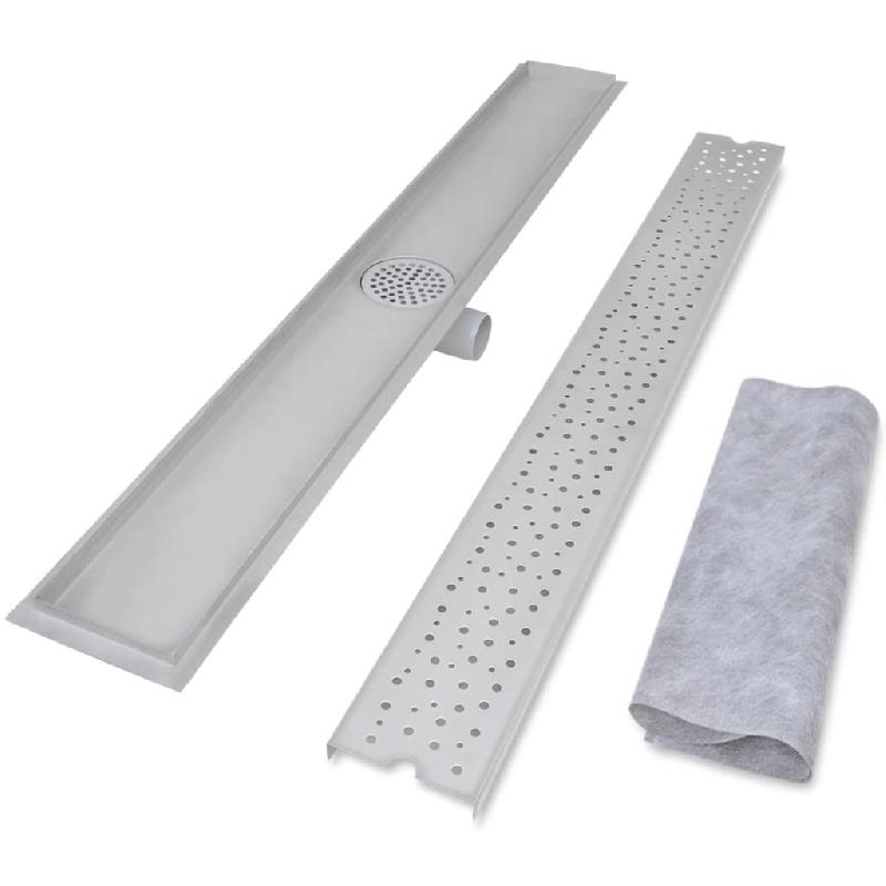 Drain de douche linéaire 103 cm - Acier inoxydable - Modèle à bulles - Débit 40 L/min - 02_0003018_0