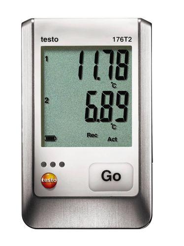 Enregistreur de température pour sondes externes - 2 entrées Pt100 - -100 à +400°C - Testo 176 T2_0
