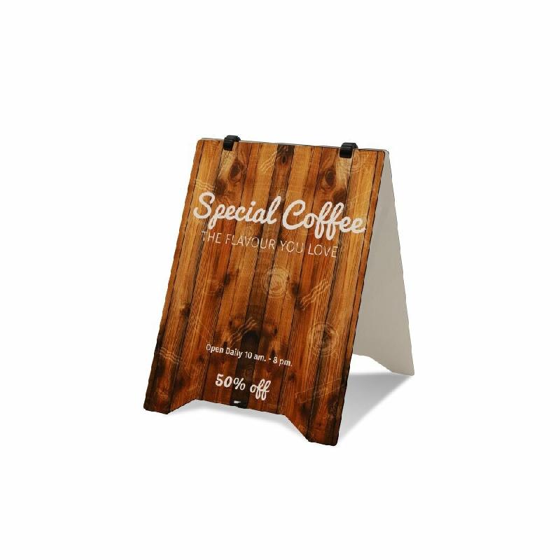 Exposiciónate Chevalet stop trottoir Grab & Grip A2 ZPGA2 - blanc Bois manufacturé 8596052210853_0