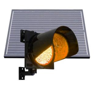 Feu R1 à leds Orange clignotant Solaire - 160335_0