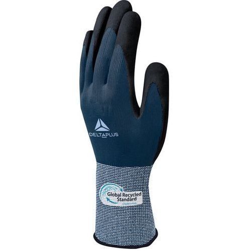 GANTS DE MANUTENTION POLYESTER RECYCLÉ 51% ENDUIT NITRILE - VE723GREEN T.06 - DELTA PLUS