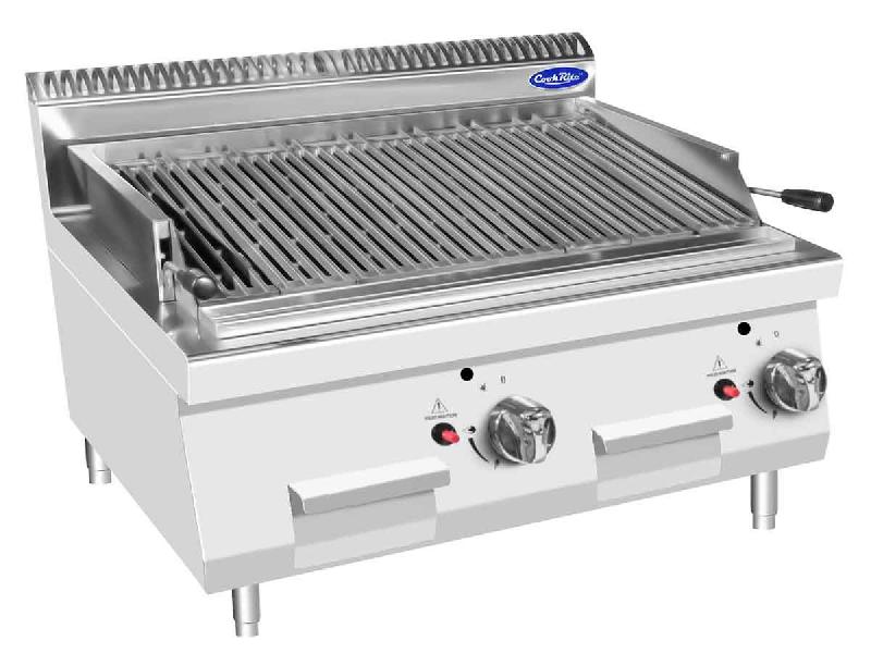 Grill gaz P700 avec poignées à poser 2 brûleurs L.800mm AT7G8CM-C Atosa_0