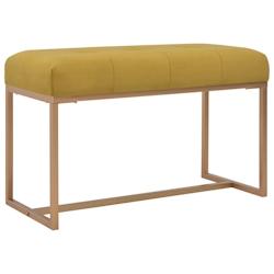 Helloshop26 - Banc banquette 80 x 36 x 45 cm moutarde velours 02_0021260 - 3000200482900_0