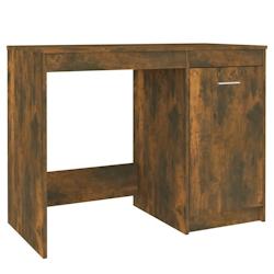 Helloshop26 - Bureau table poste de travail meuble d'ordinateur informatique étude chêne fumé 100 x 50 x 76 cm bois d'ingénierie 02_0023566 - 3000_0