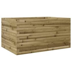 Helloshop26 - Jardinière bac lit surélevé plantes fleurs terrasse jardin 90 x 60 x 46 cm bois de pin imprégné marron 02_0038019 - 3000214023076_0