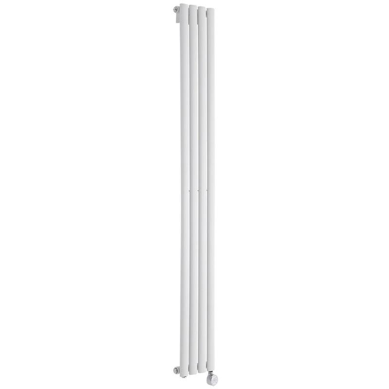 VITALITY ÉLECTRIQUE - RADIATEUR DESIGN VERTICAL COLONNES OVALES - BLANC - 178 X 23.6 CM - HUDSON REED