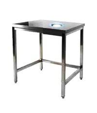 LE SHOPPING DU CHEF - table inox centrale avec trou vide ordure_0