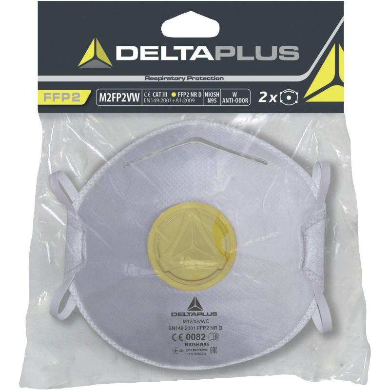 Lot de 2 masques FFP2 M2FP2VW - Protection vapeurs organiques et odeurs nuisibles_0