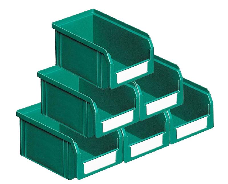 Lot de 50 bacs à bec plastique 1l vert_0