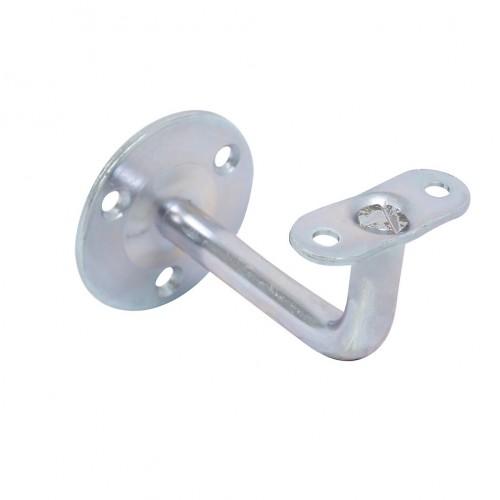 LOT DE SUPPORTS DE RAMPE COUDÉS FIXES À VISSER EN ACIER ZINGUÉ BLANC - Ø75 - X5 TORBEL