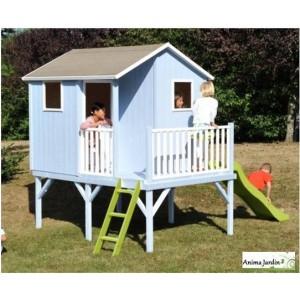 Maisonnette bois Sixtine - sur pilotis avec terrasse, échelle et glissière - 778317-Sixtine_0