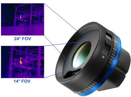 Objectif flexview -  double fov (dfov) pour caméras flir t5xx, t8xx, axxx - télé-obje - FLIT300587-FlexView_0