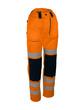 Pantalon de travail haute visibilité - Polyester/coton 245 g/m² - Puno - Bandes rétro-réfléchissantes et emplacement pour genouillères_0