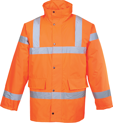 Parka hi-vis traffic orange RT30 - 4XL - Certifiée CE, bandes réfléchissantes, imperméable, capuche amovible_0