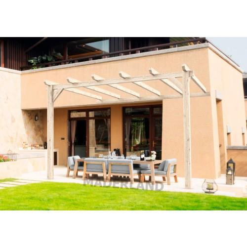 PERGOLA ADOSSÉE EN BOIS CADIZ 4X3 M MADERLAND