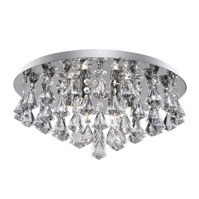 SEARCHLIGHT PLAFONNIER HANNA 45 CM CHROMÉ