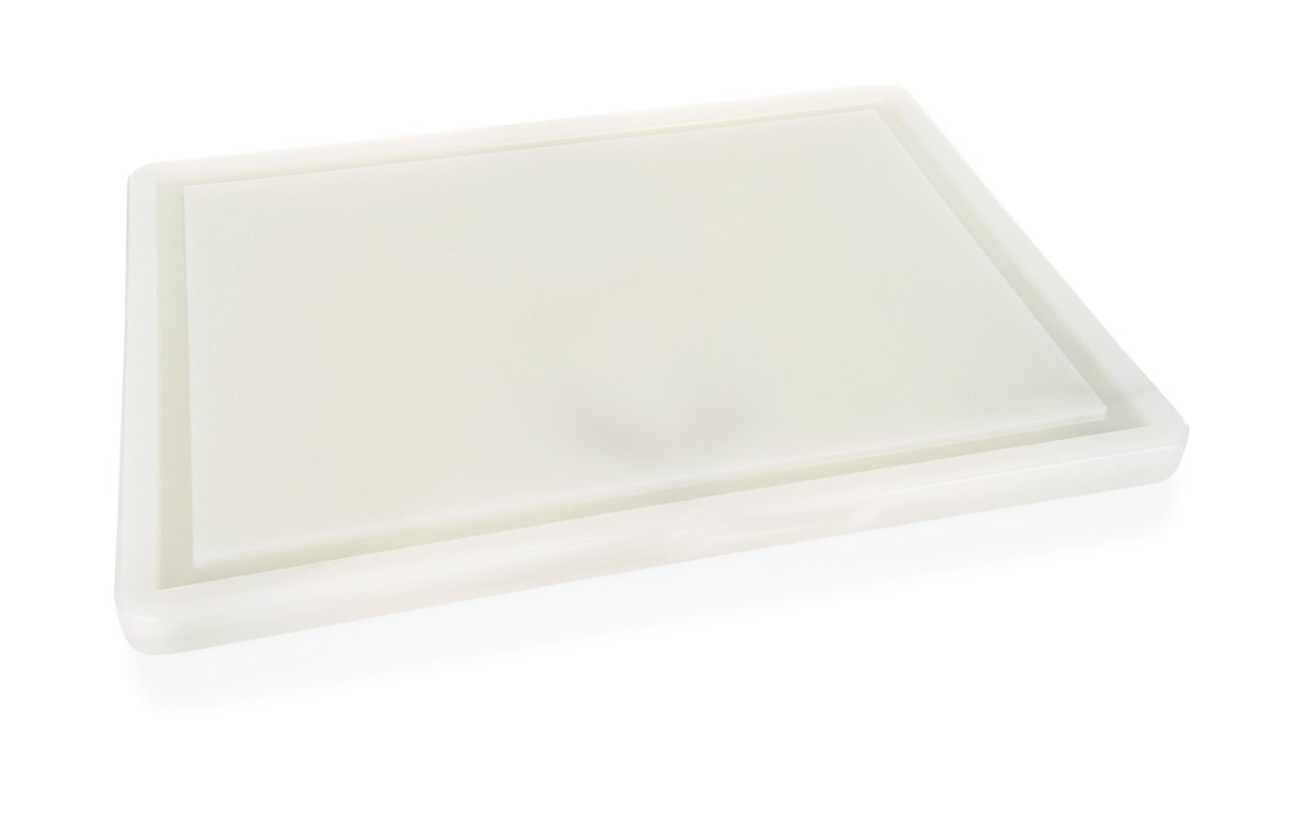 PLANCHE À DÉCOUPER EN POLYÉTHYLÈNE (PE), AVEC CANAL À JUS, LONGUEUR 60CM, LARGEUR 40CM, HAUTEUR 3CM
