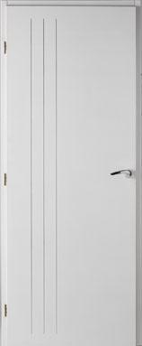 Porte battante Elegance Esprit Groove - modèle Linea - rainurées sur les 2 faces_0