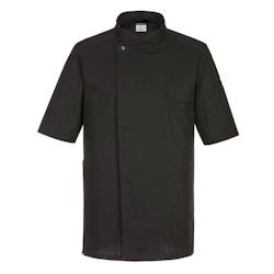 Portwest - Veste de Chef manches courtes en tissu léger et transpirant SURREY Noir Taille XL - XL noir 5036108354757_0