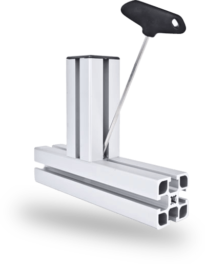 Profilé aluminium rainuré