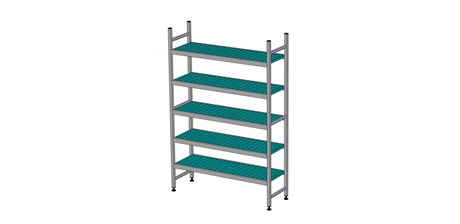 RAYONNAGE À CLAYETTES EN LIGNE LONGUEUR DE COMPOSITION 1539 MM EA-0144