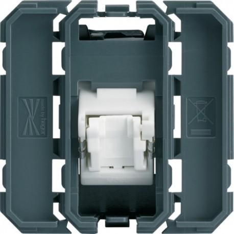 RJ45 CAT.6 FTP 2M INCLINE 45° - APPAREILLAGE MURAL GALLERY HAGER WXF231