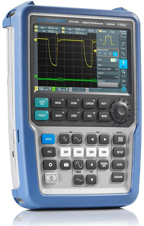 OSCILLOSCOPE PORTATIF, 4 VOIES, 60MHZ (UPGRADABLE JUSQU'À 500MHZ), 1.25/5 GECH/S, 500 - R&SRTH-1004