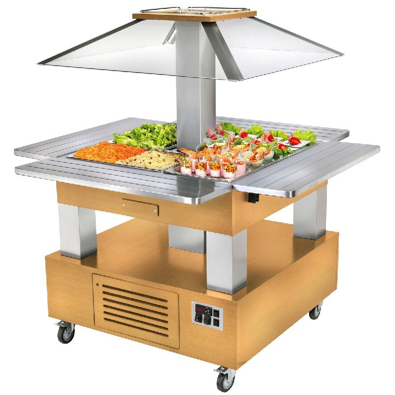 Roller Grill buffet carré réfrigéré salad'bar wengé  SBC 40 FW - marron Bois manufacturé SBC 40 FW_0