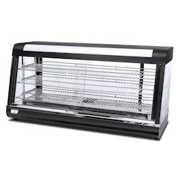 Romux® Vitrine Chauffante 3 Niveaux 120 cm - Professionnelle pour aliments chauds - Température 30/85°C - Capacité 180 L - Puissance 2200 W_0