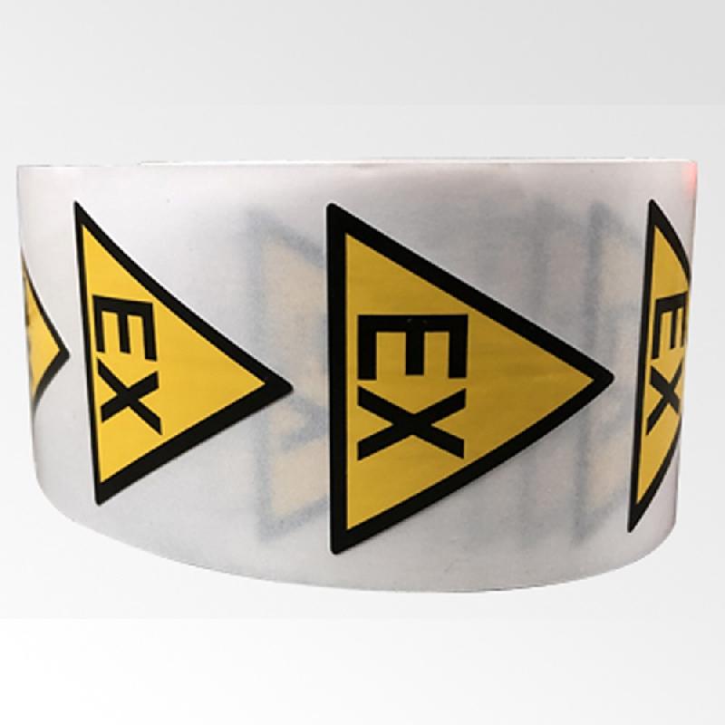 ROULEAU DE PICTOS - DANGER ATMOSPHÈRE EXPLOSIVE - ATEX - W021  - 25 MM