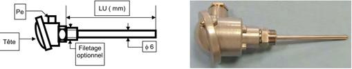 Sonde à résistance robuste HRDT - mesure jusqu'à 450°C, haute température, gaine inox et tête étanche IP54_0