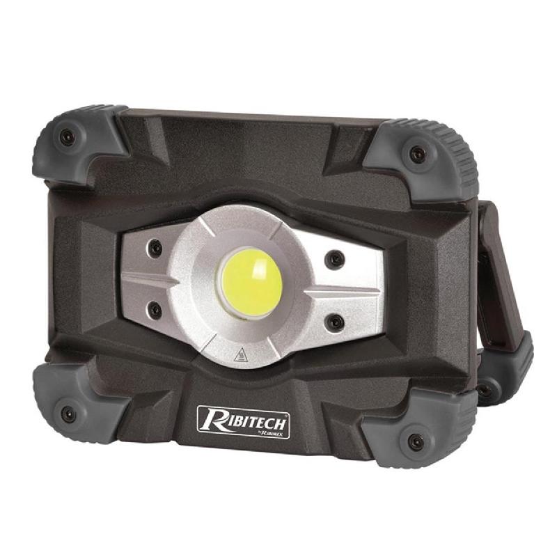 Spot 10 watts LED 1000/500 lumens IP54 portable à batterie - RIBIMEX - Résistant aux chutes avec batterie Li-Ion et sortie USB_0